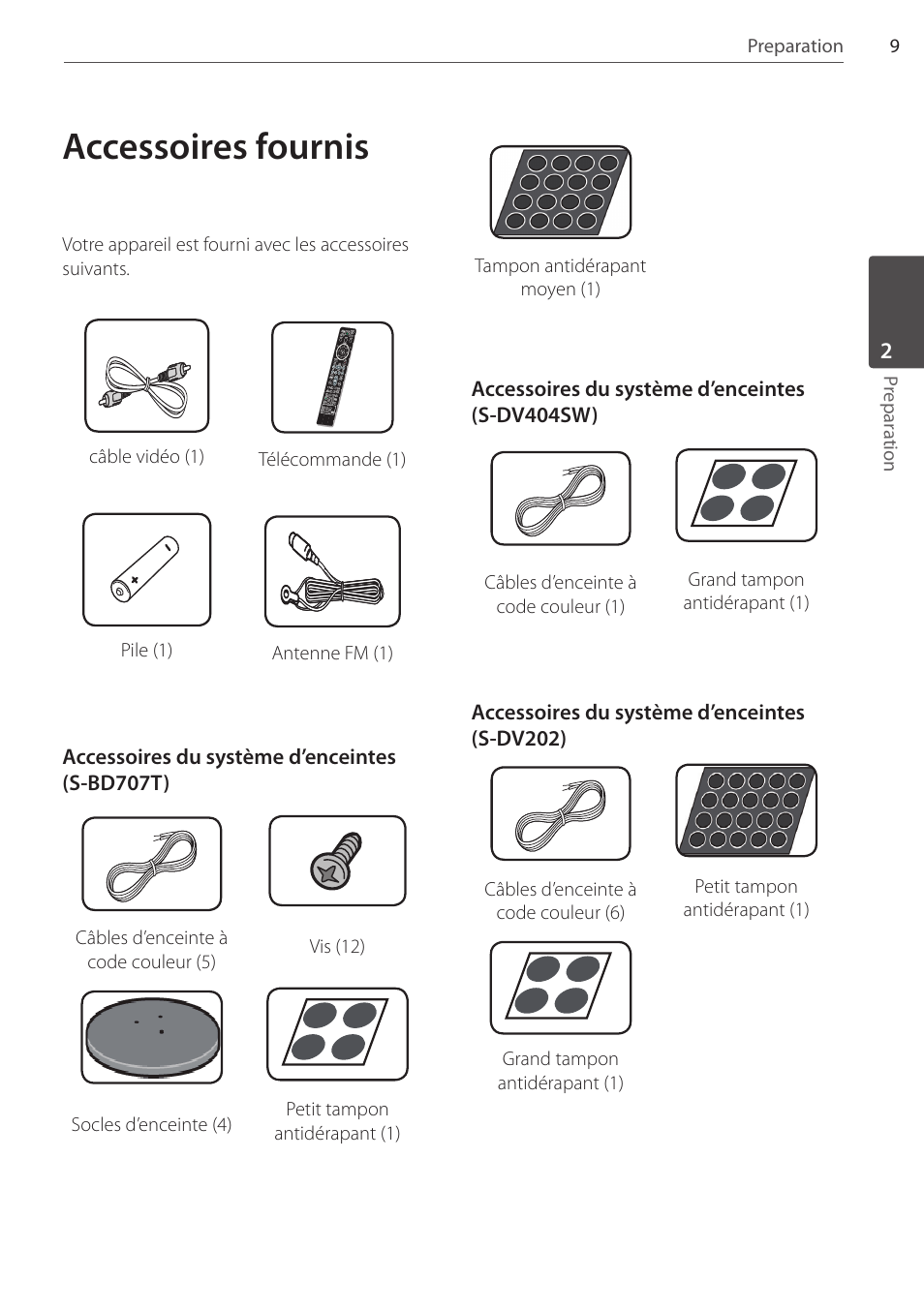Accessoires fournis | Pioneer DCS-404K User Manual | Page 55 / 278