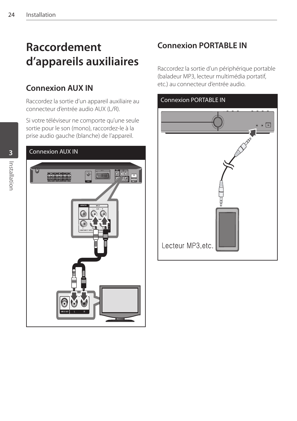 Raccordement d’appareils auxiliaires | Pioneer DCS-404K User Manual | Page 70 / 278