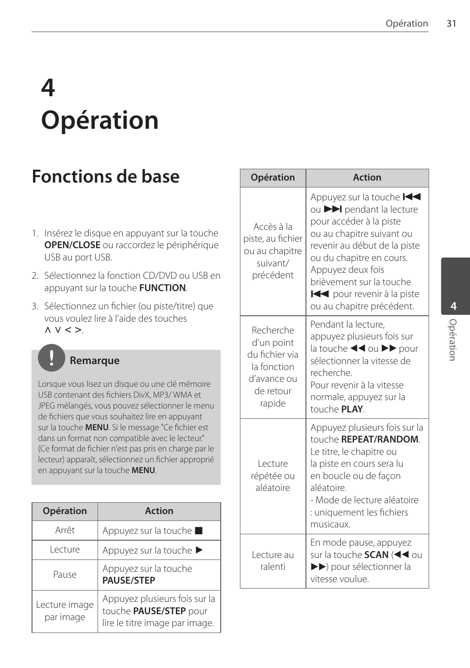 4opération, Fonctions de base | Pioneer DCS-404K User Manual | Page 77 / 278