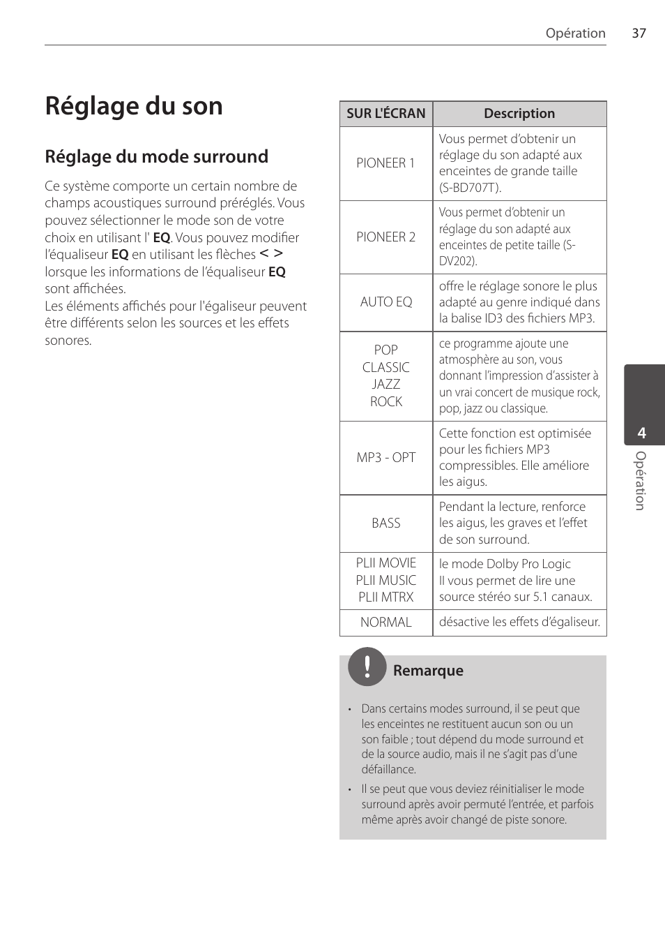 Réglage du son, Réglage du mode surround | Pioneer DCS-404K User Manual | Page 83 / 278