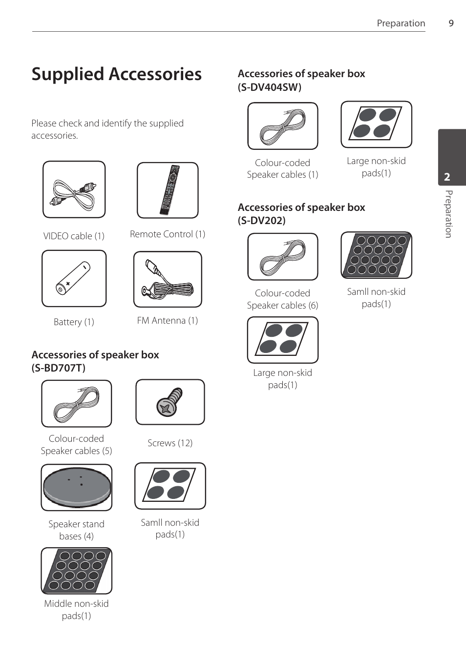 Supplied accessories | Pioneer DCS-404K User Manual | Page 9 / 278