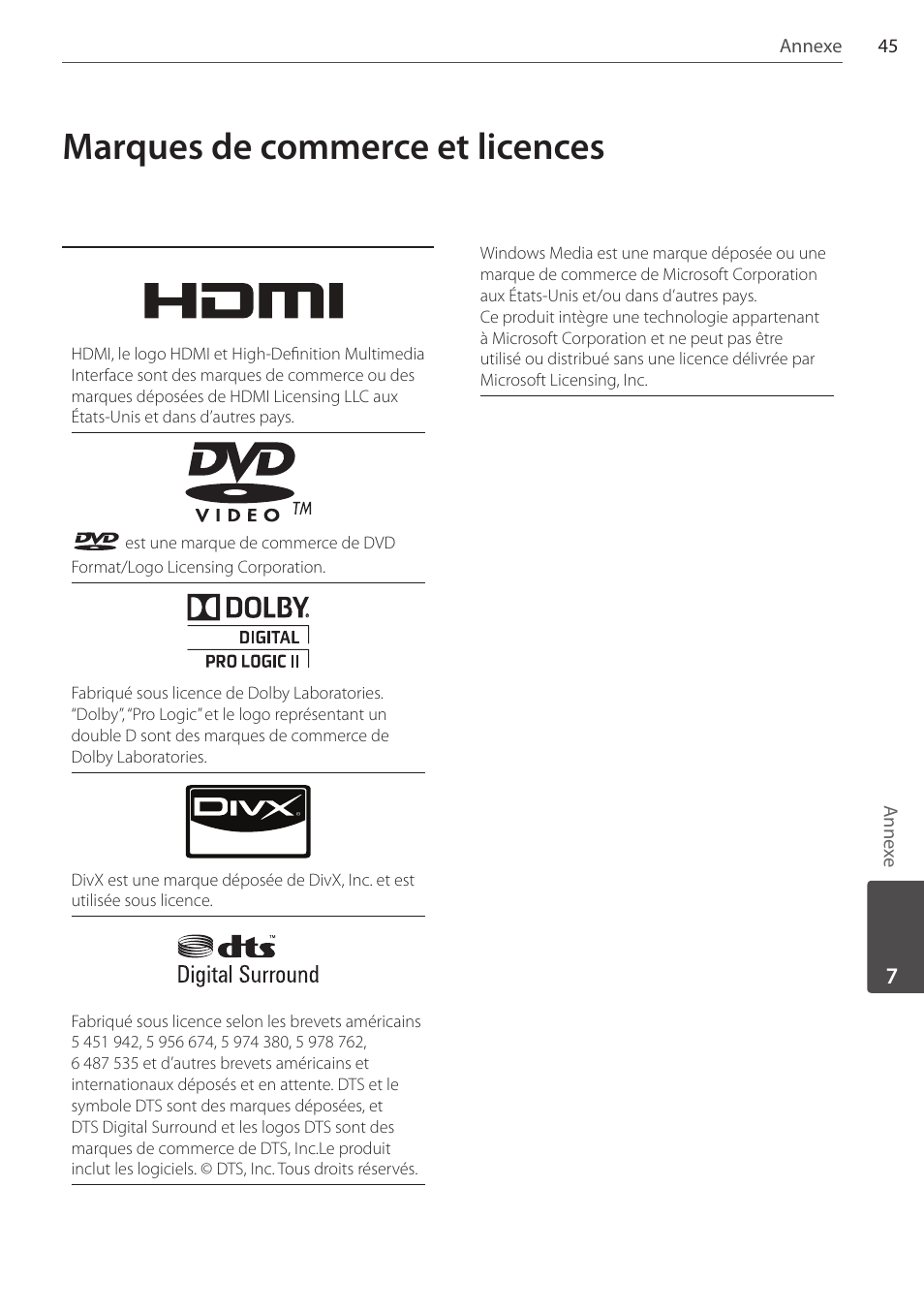 Marques de commerce et licences | Pioneer DCS-404K User Manual | Page 91 / 278