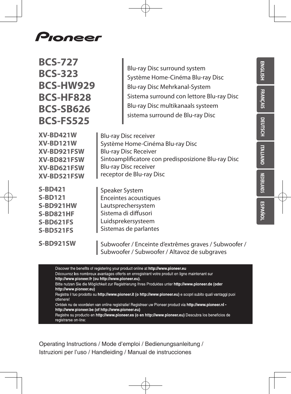 Pioneer BCS-HF828 User Manual | 100 pages
