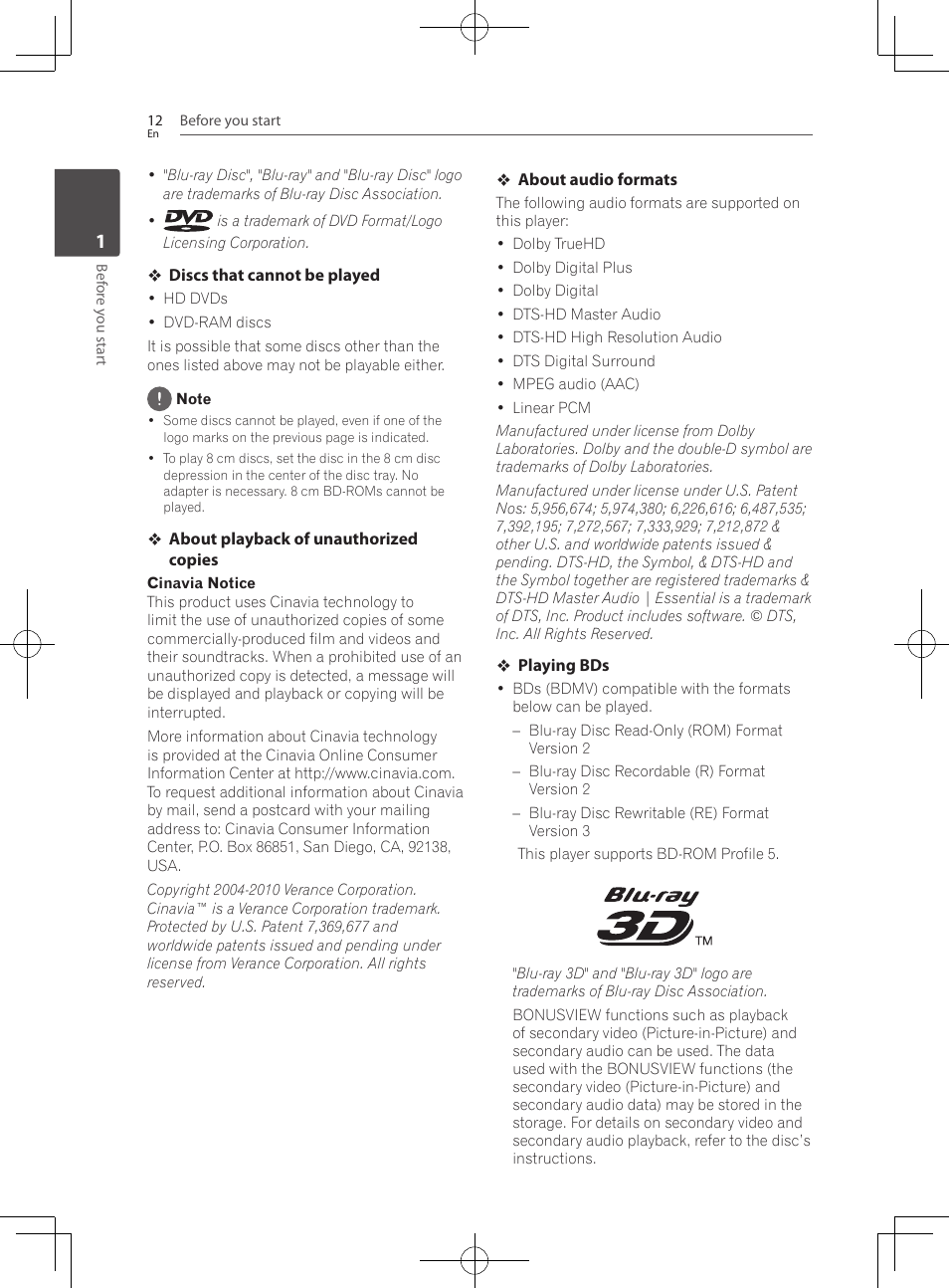 Pioneer BCS-HF828 User Manual | Page 12 / 100