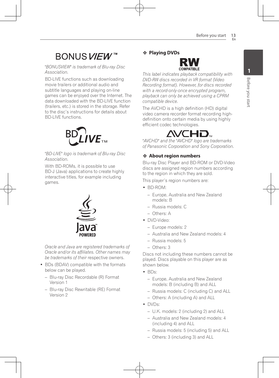 Pioneer BCS-HF828 User Manual | Page 13 / 100