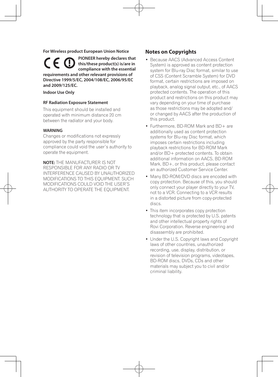 Pioneer BCS-HF828 User Manual | Page 4 / 100