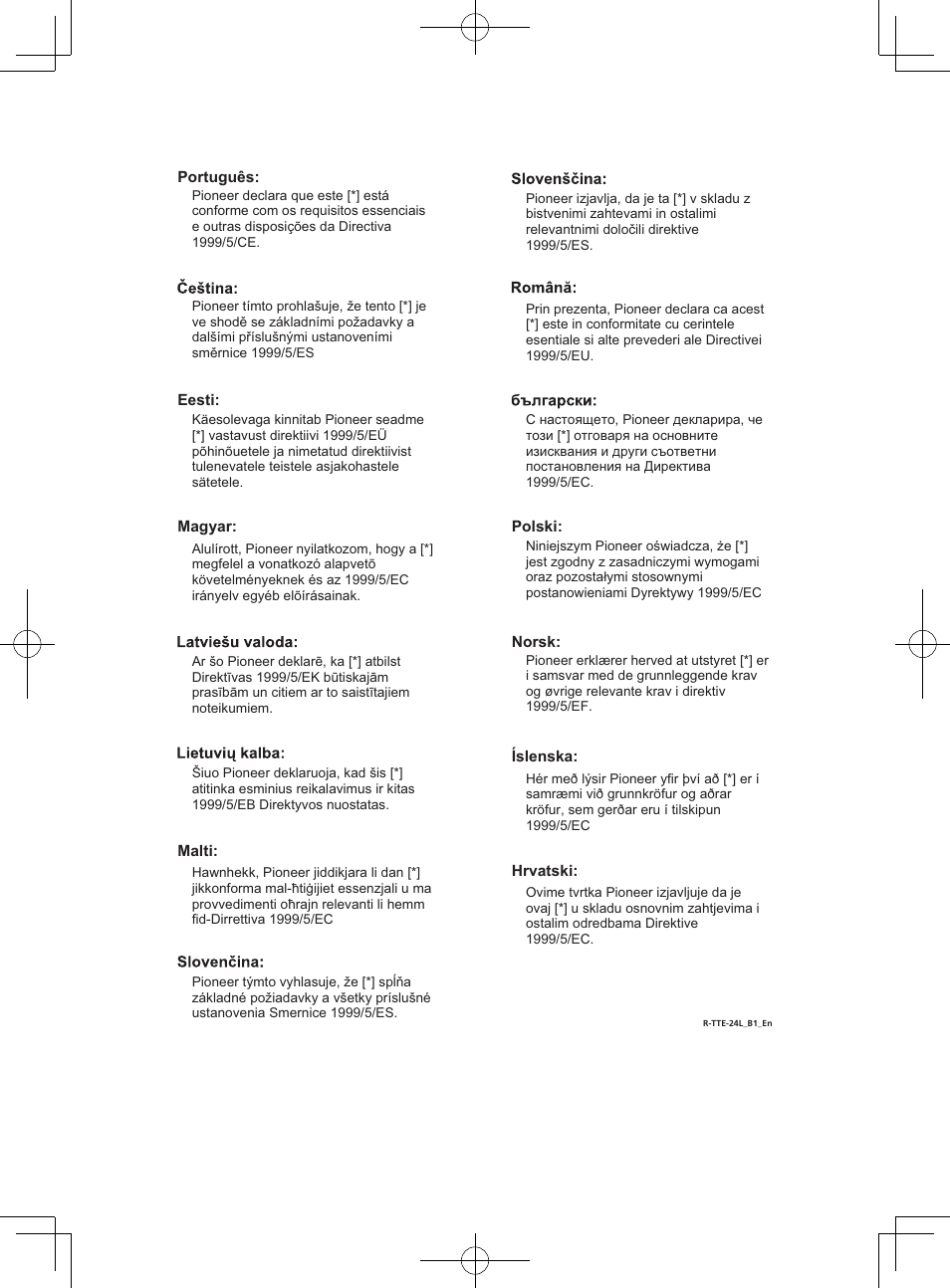 Pioneer BCS-HF828 User Manual | Page 98 / 100