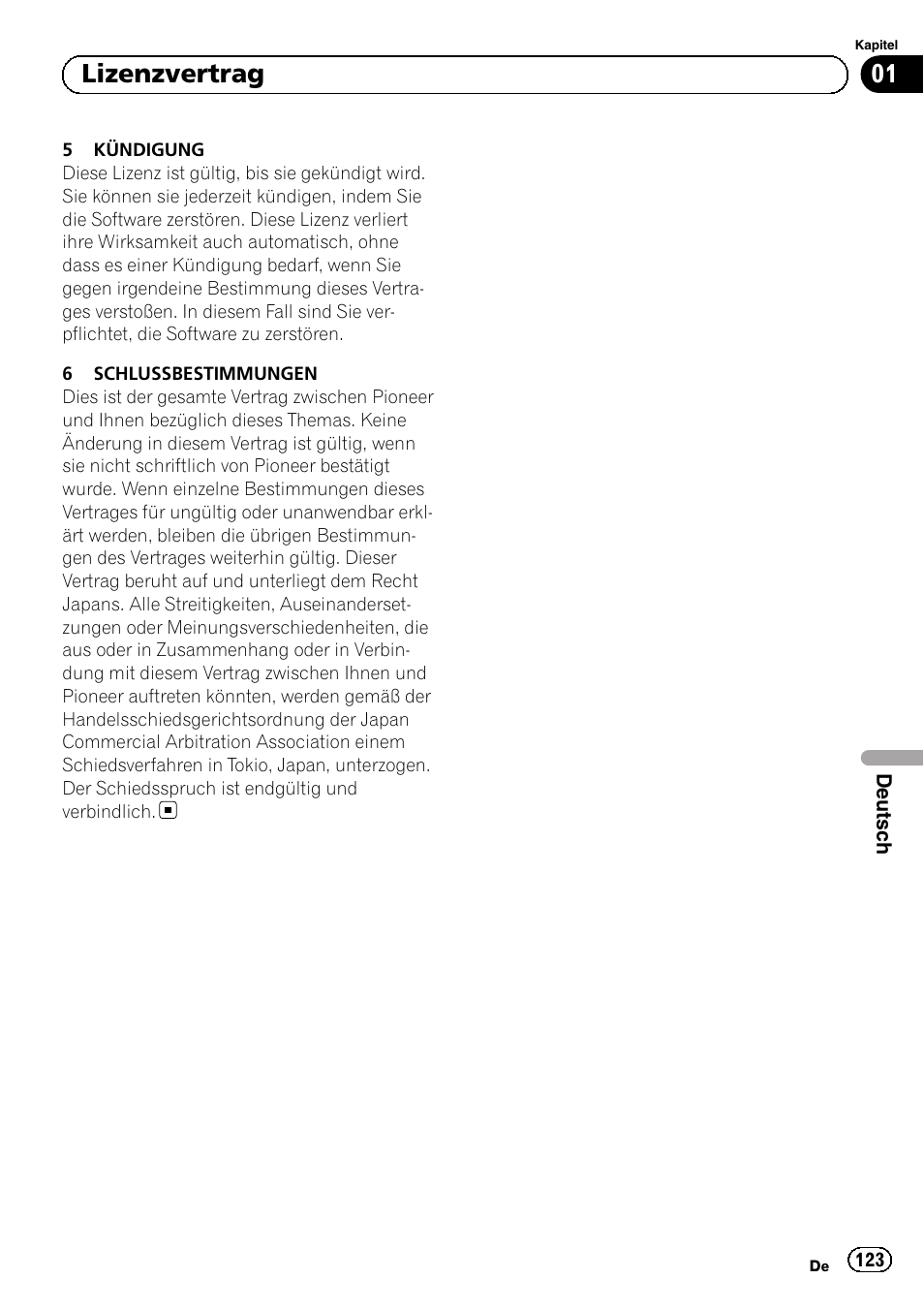 01 lizenzvertrag | Pioneer AVIC-F9210BT User Manual | Page 123 / 176