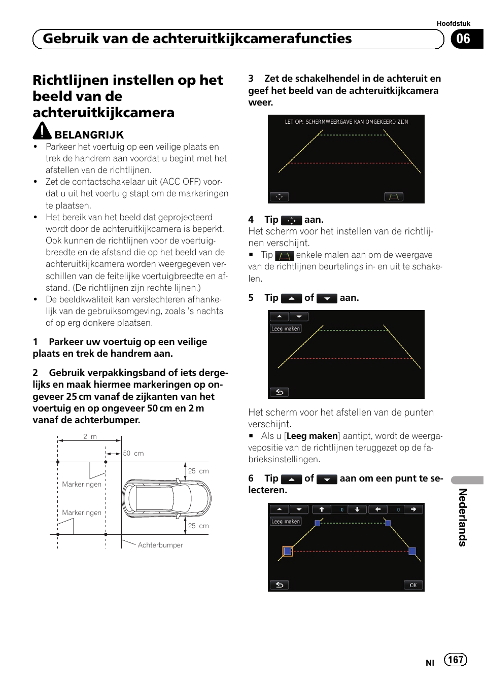 Achteruitkijkcamera, 06 gebruik van de achteruitkijkcamerafuncties | Pioneer AVIC-F9210BT User Manual | Page 167 / 176