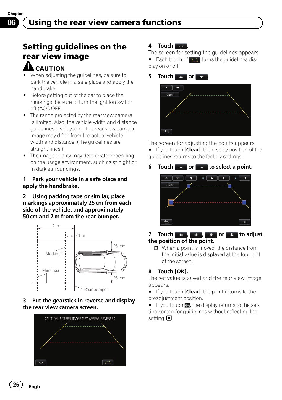 Image, Setting guidelines on the rear view image, 06 using the rear view camera functions | Pioneer AVIC-F9210BT User Manual | Page 26 / 176