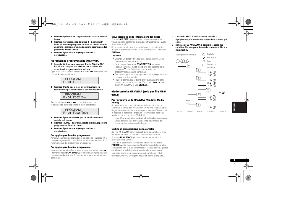 Modo cartella mp3/wma (solo per file mp3/wma) | Pioneer XC-HM70-K User Manual | Page 141 / 224