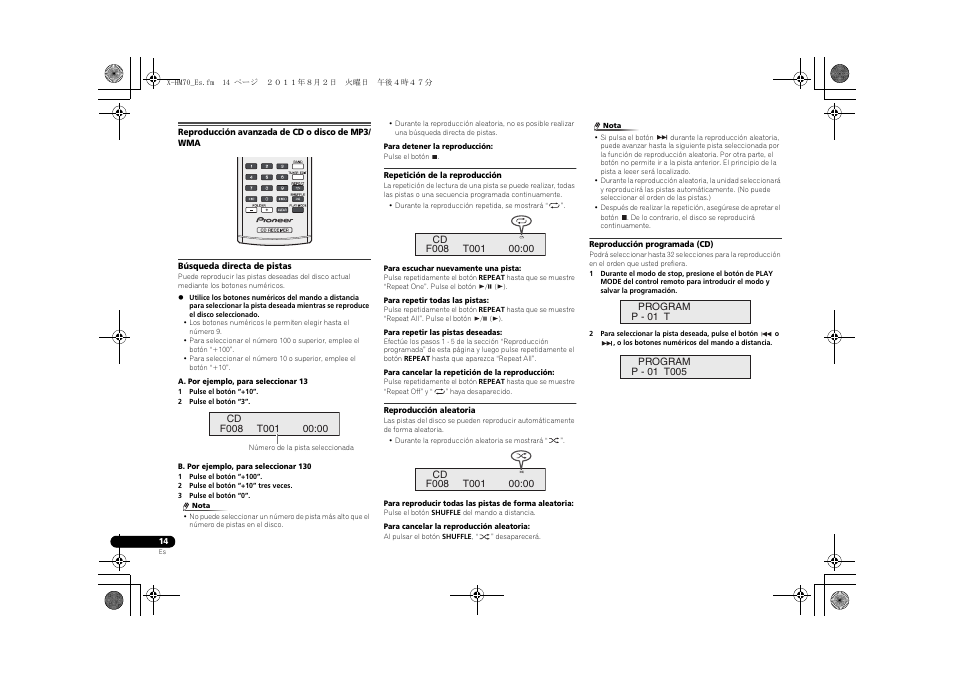Reproducción avanzada de cd o disco de mp3/ wma | Pioneer XC-HM70-K User Manual | Page 80 / 224