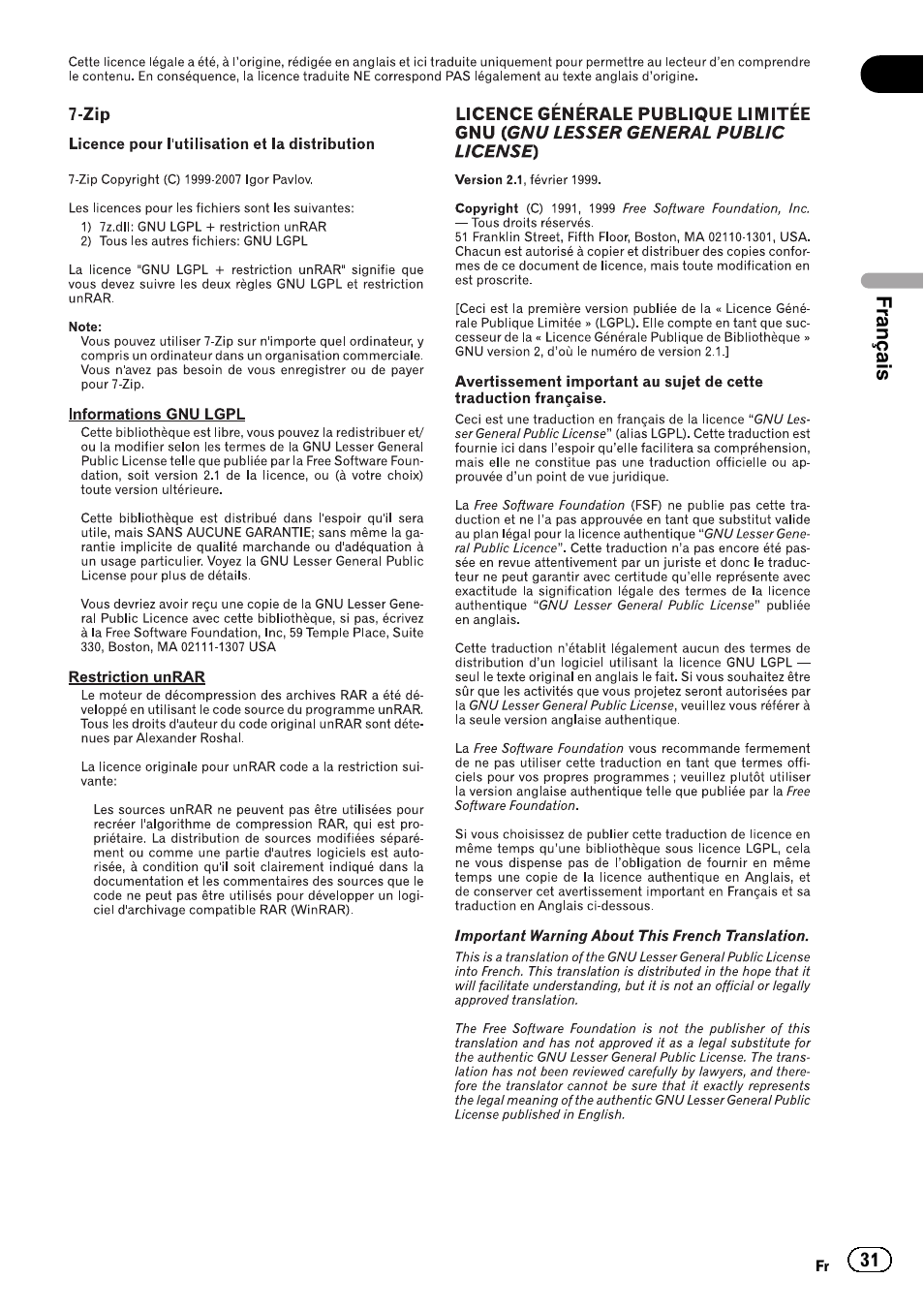 Pioneer AVIC-F10BT User Manual | Page 31 / 164