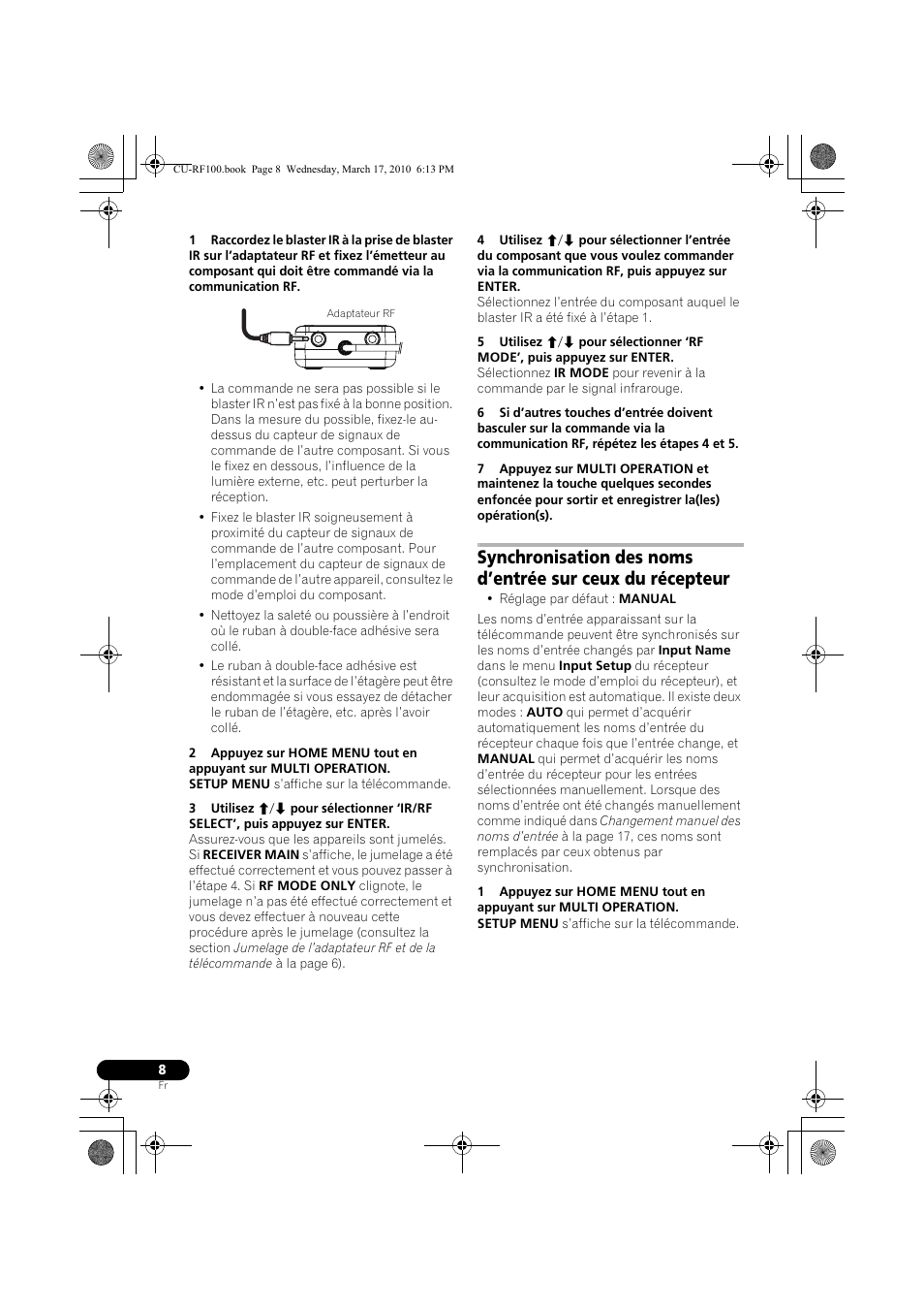 Pioneer CU-RF100-U User Manual | Page 34 / 84