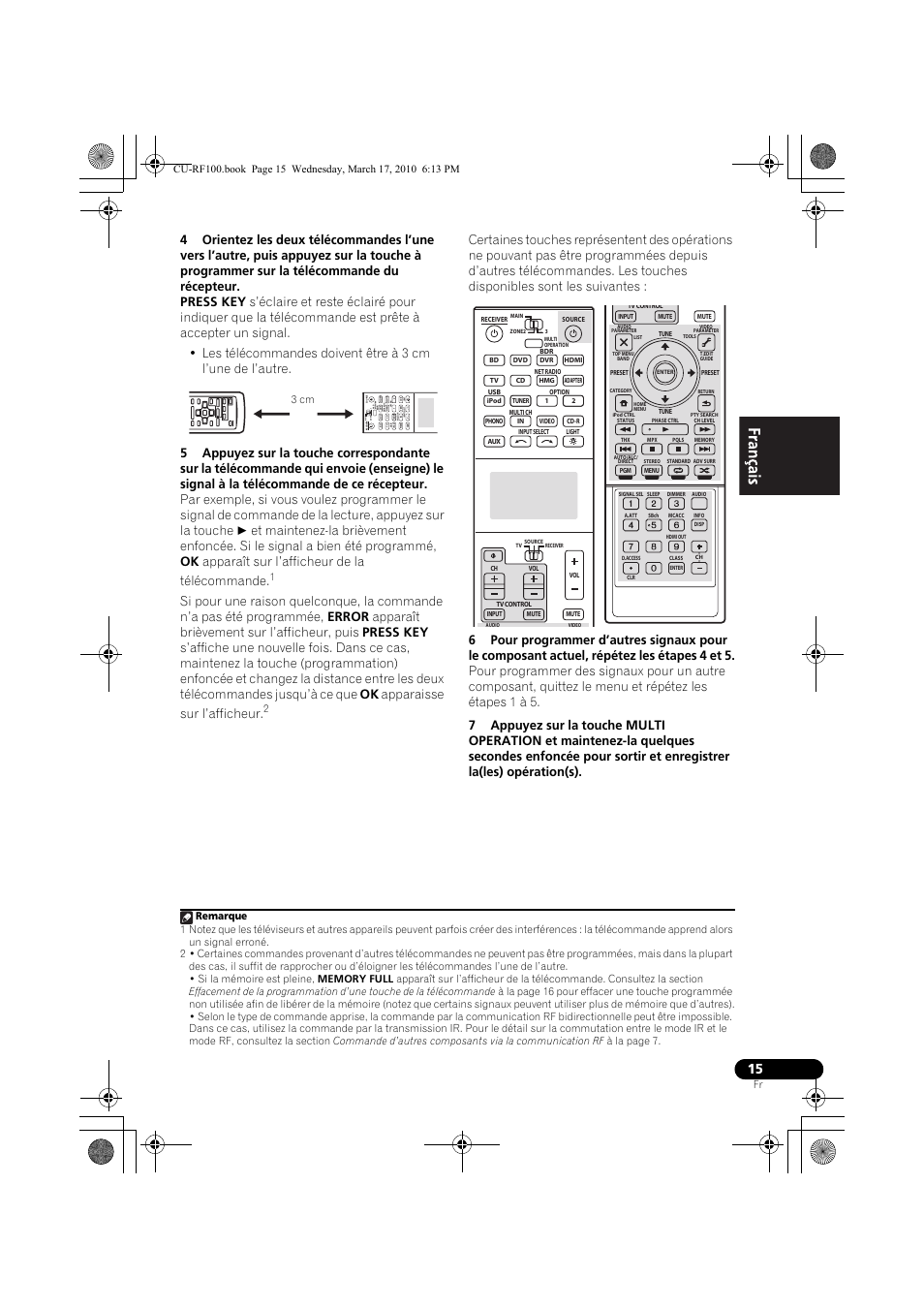 3 cm | Pioneer CU-RF100-U User Manual | Page 41 / 84