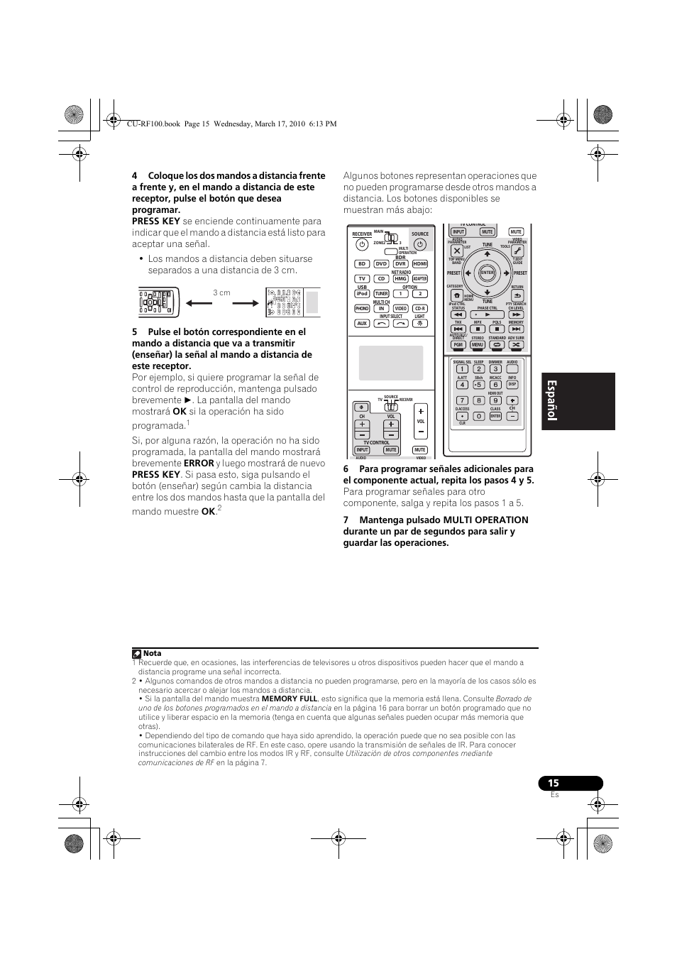 3 cm | Pioneer CU-RF100-U User Manual | Page 67 / 84