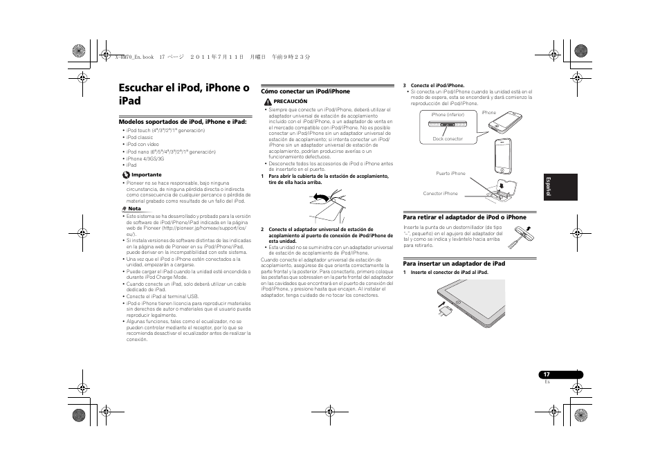 Escuchar el ipod, iphone o ipad | Pioneer XC-HM70-K User Manual | Page 83 / 224