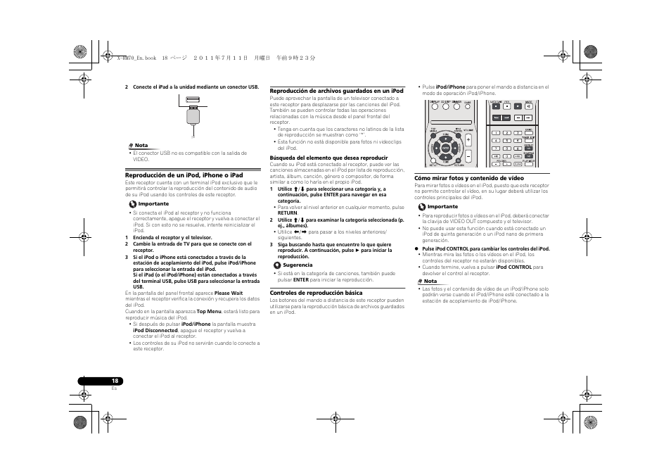 Reproducción de un ipod, iphone o ipad | Pioneer XC-HM70-K User Manual | Page 84 / 224