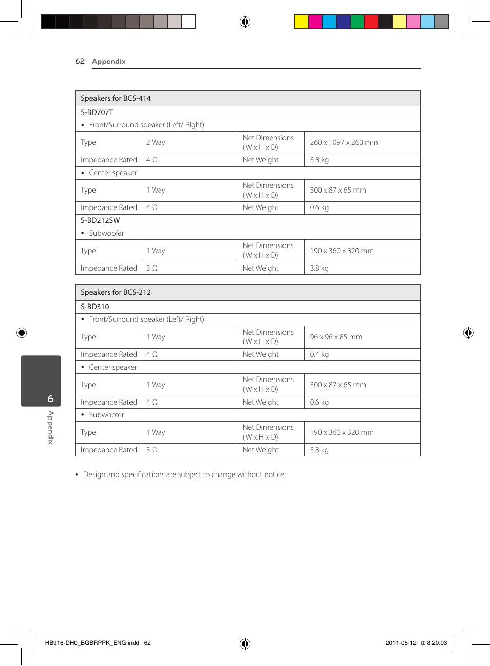 Pioneer BCS-212 User Manual | Page 62 / 72