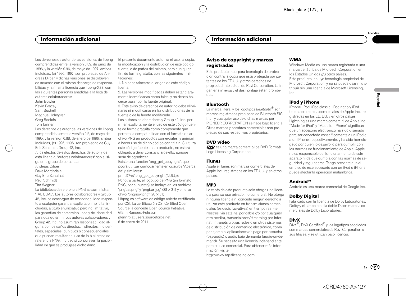 Pioneer AVH-X2650BT User Manual | Page 127 / 200