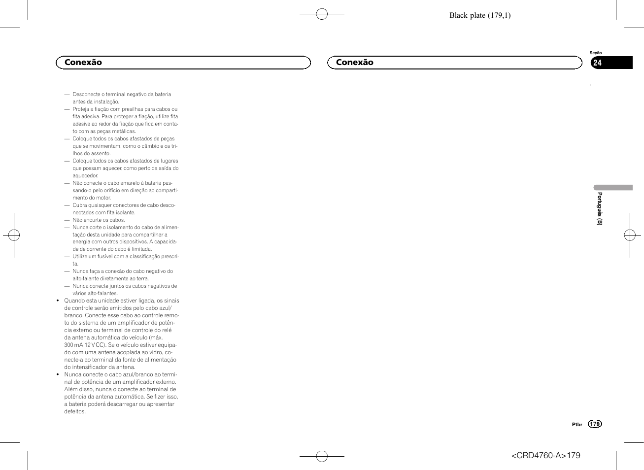 Conexão | Pioneer AVH-X2650BT User Manual | Page 179 / 200