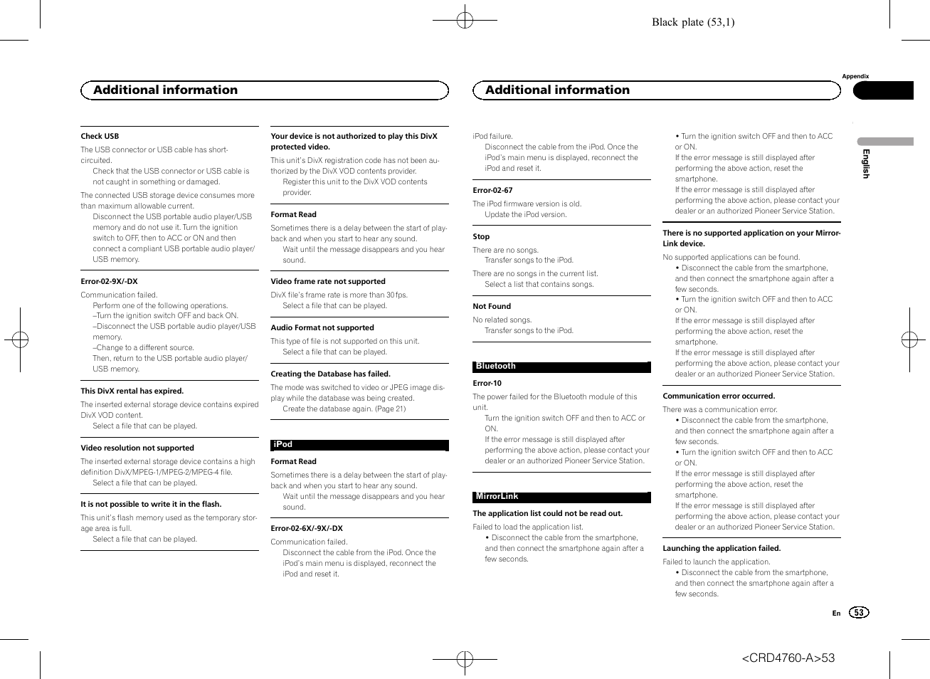 Additional information | Pioneer AVH-X2650BT User Manual | Page 53 / 200