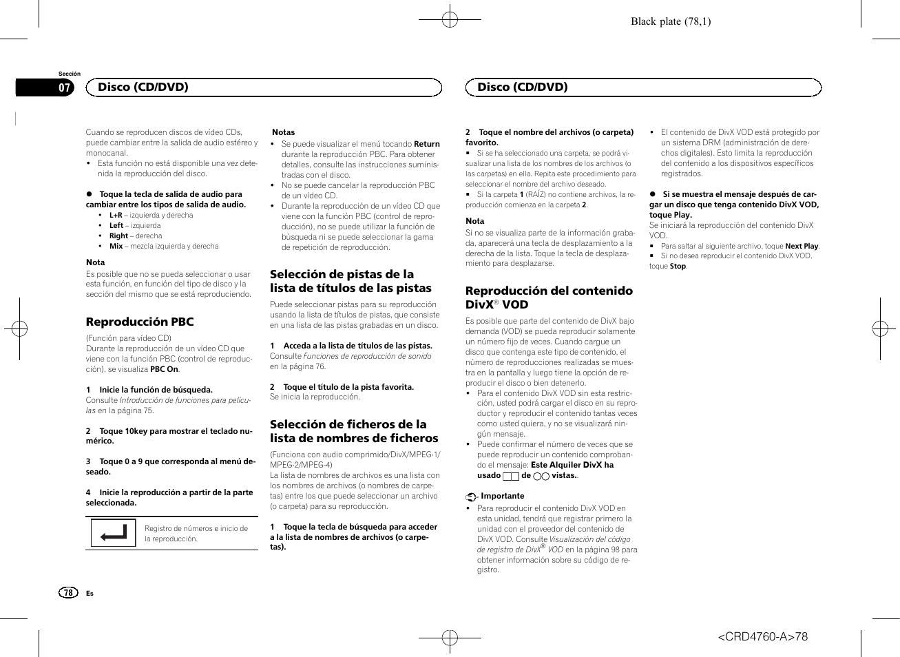 Pioneer AVH-X2650BT User Manual | Page 78 / 200