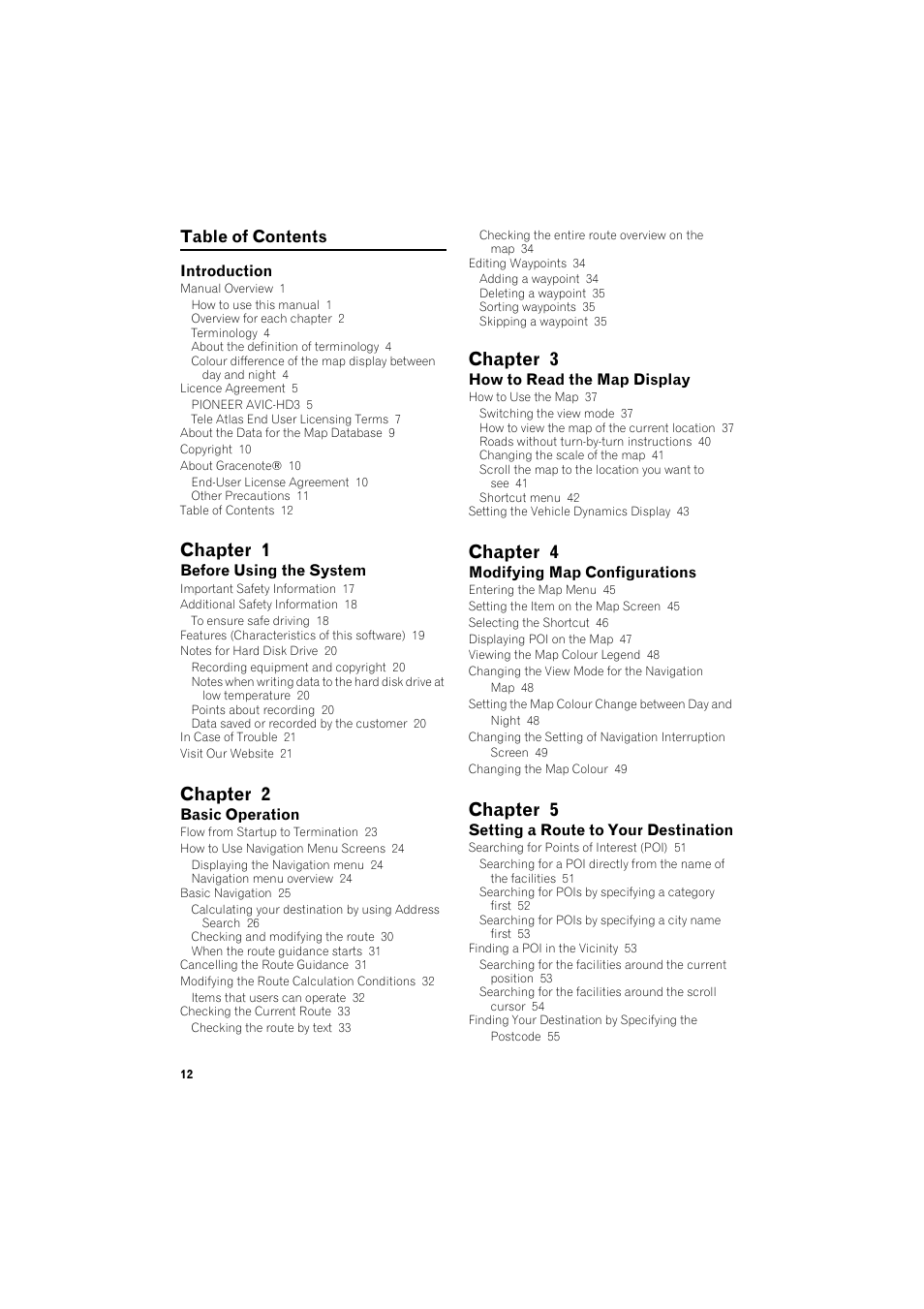 Pioneer AVIC-HD3 RU User Manual | Page 14 / 194