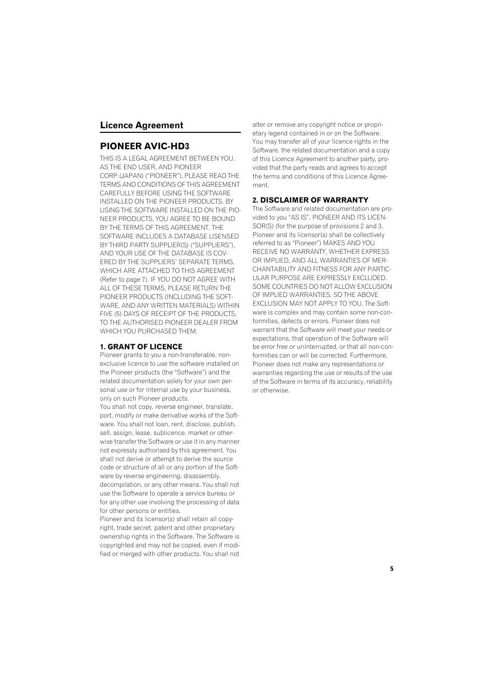 Pioneer AVIC-HD3 RU User Manual | Page 7 / 194