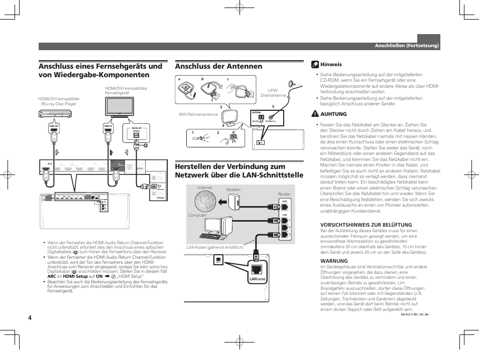 Antenna am loop fm unbal 75 | Pioneer SC-1223-S User Manual | Page 16 / 44
