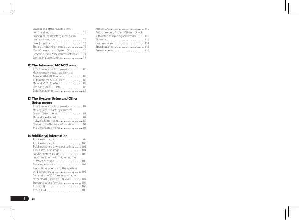 Pioneer SC-LX85 User Manual | Page 4 / 122