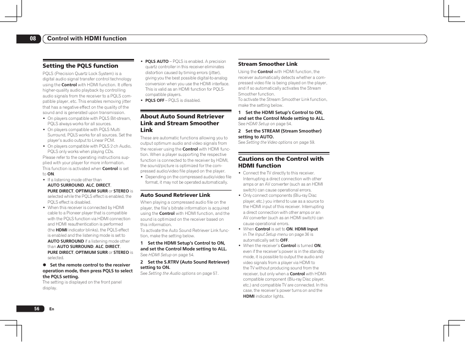 Pioneer SC-LX85 User Manual | Page 56 / 122