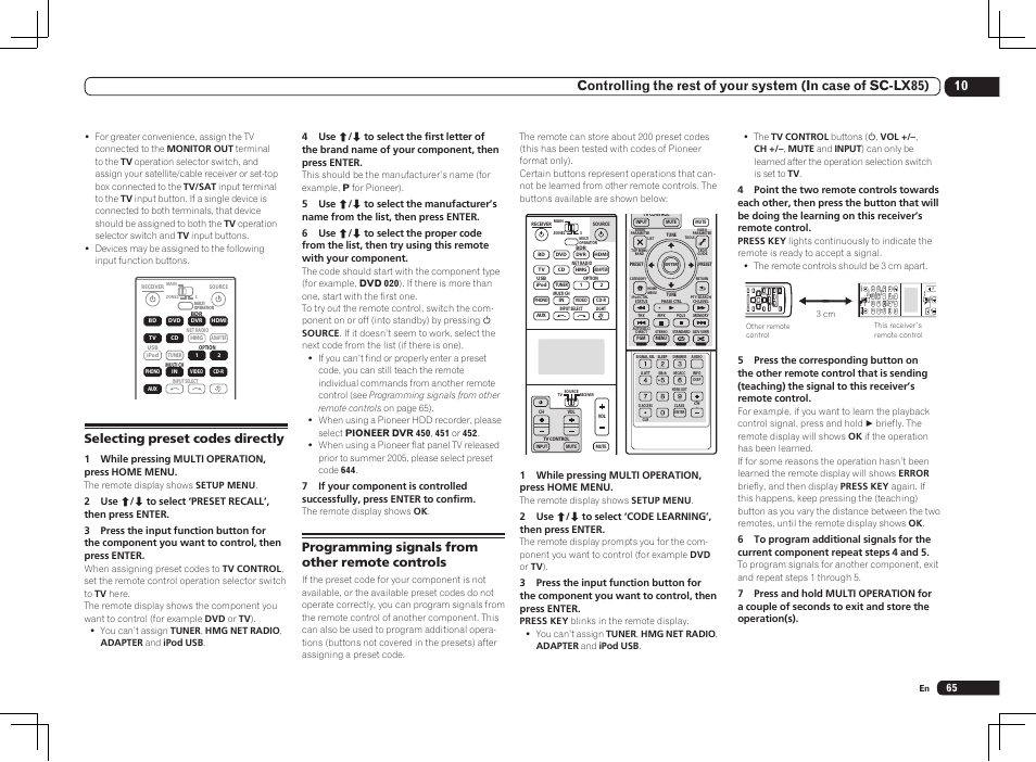 Pioneer SC-LX85 User Manual | Page 65 / 122