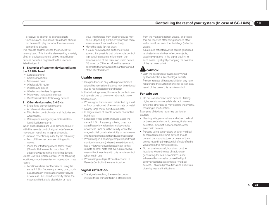 Pioneer SC-LX85 User Manual | Page 73 / 122