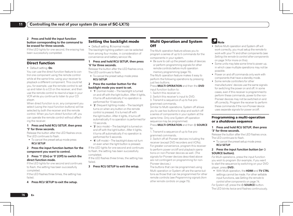 Pioneer SC-LX85 User Manual | Page 76 / 122