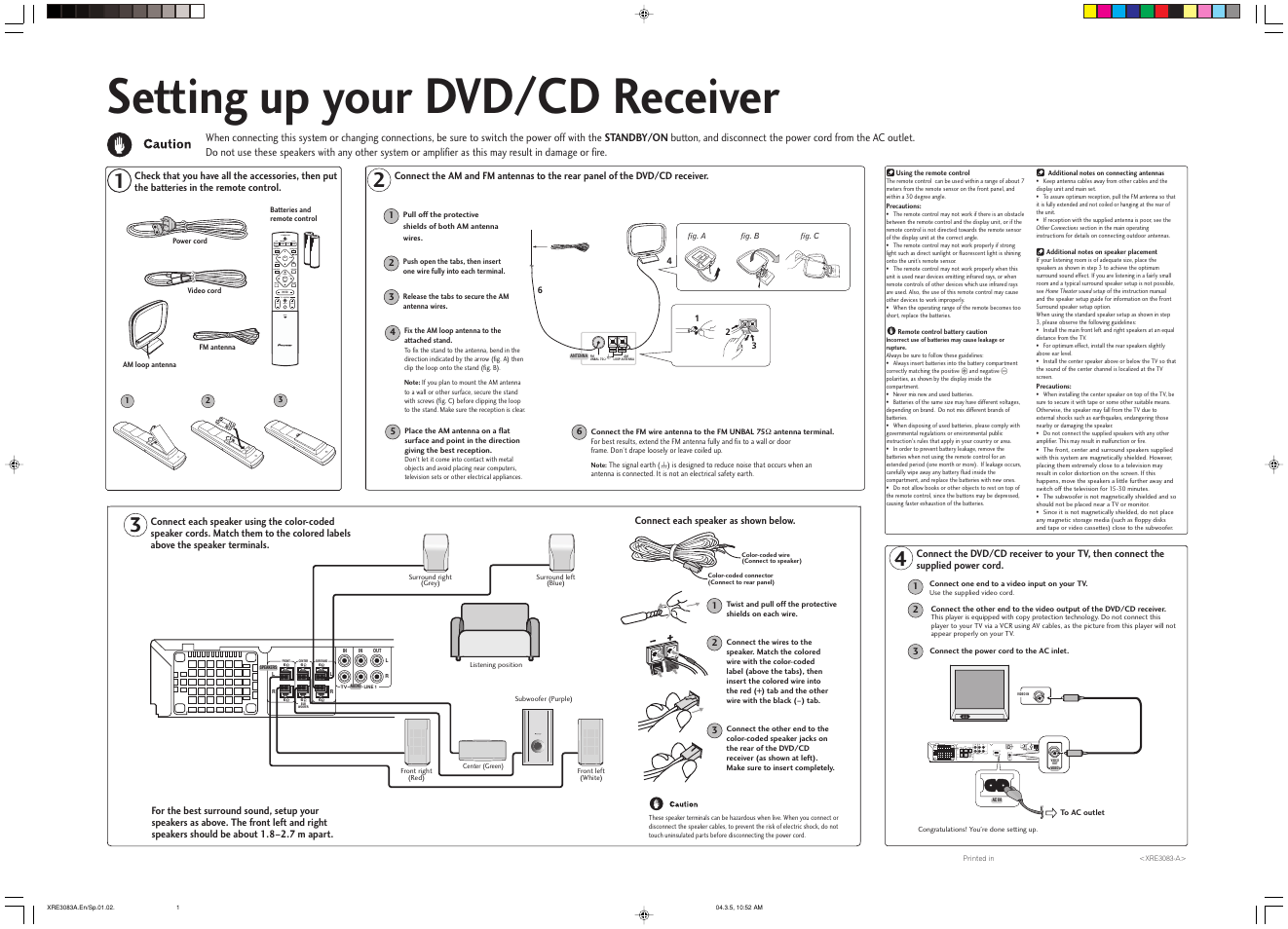 Pioneer DCS-323 User Manual | 2 pages