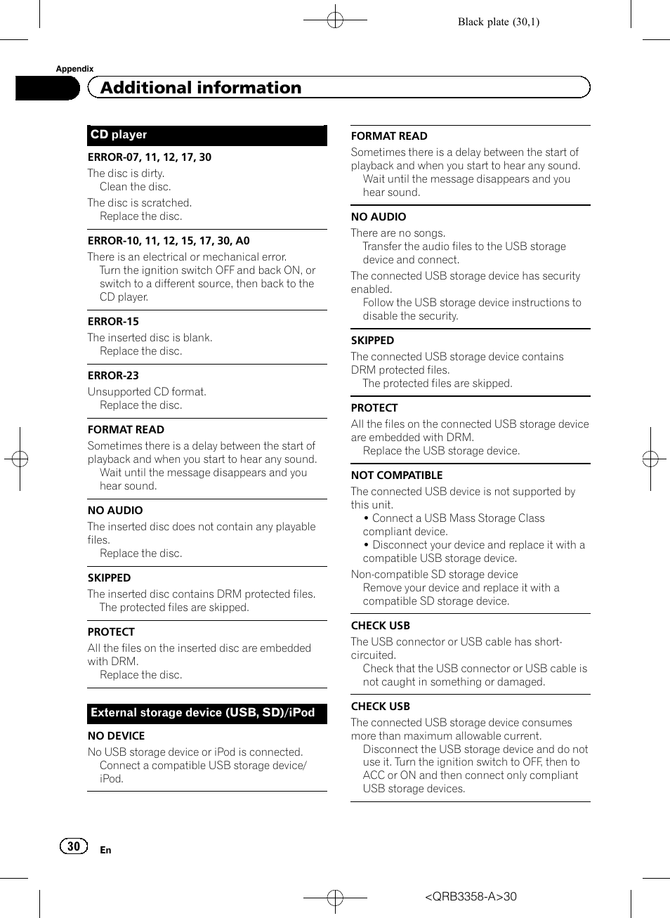 Additional information | Pioneer DEH-X8600BT User Manual | Page 30 / 40