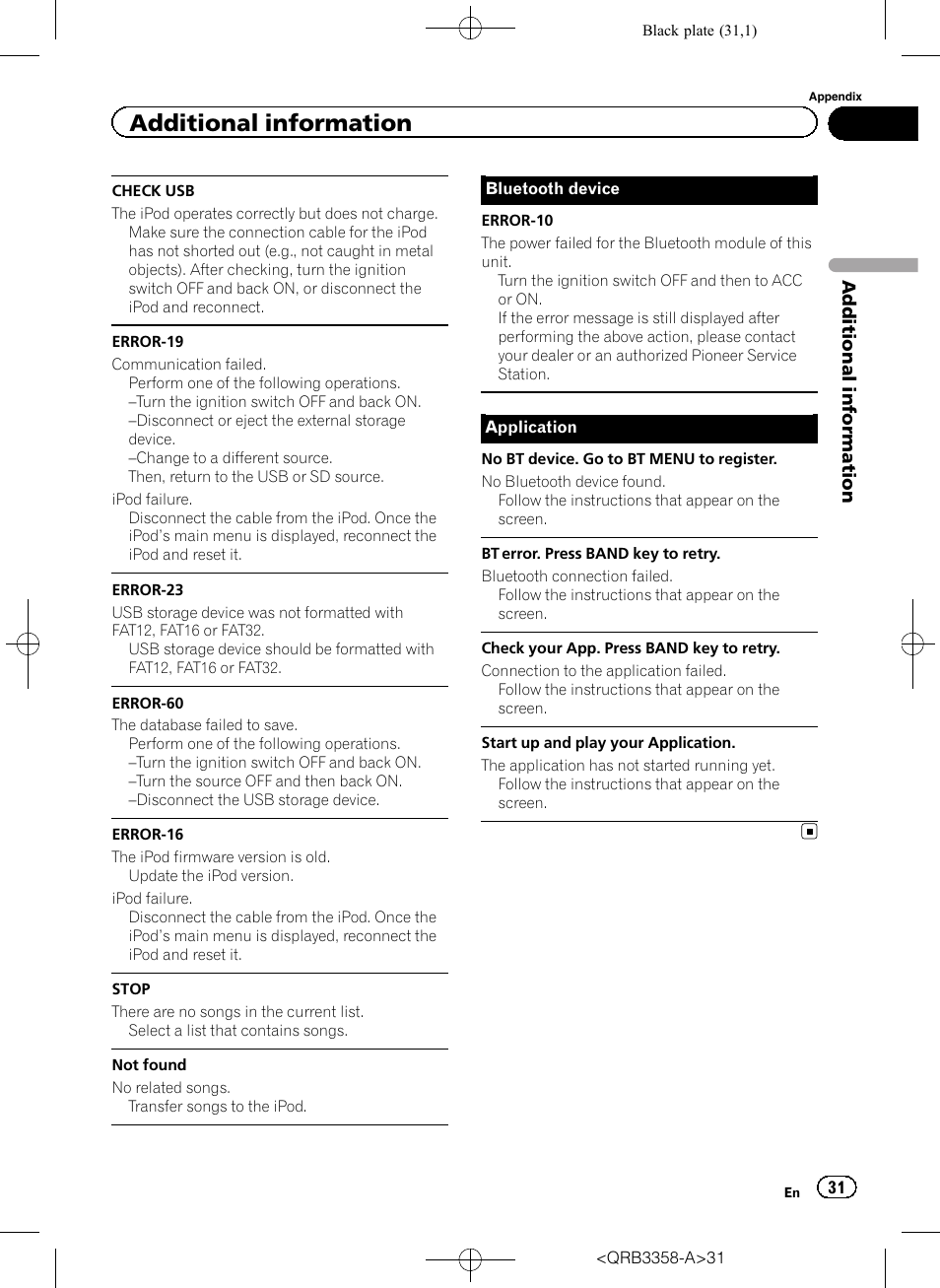 Additional information | Pioneer DEH-X8600BT User Manual | Page 31 / 40
