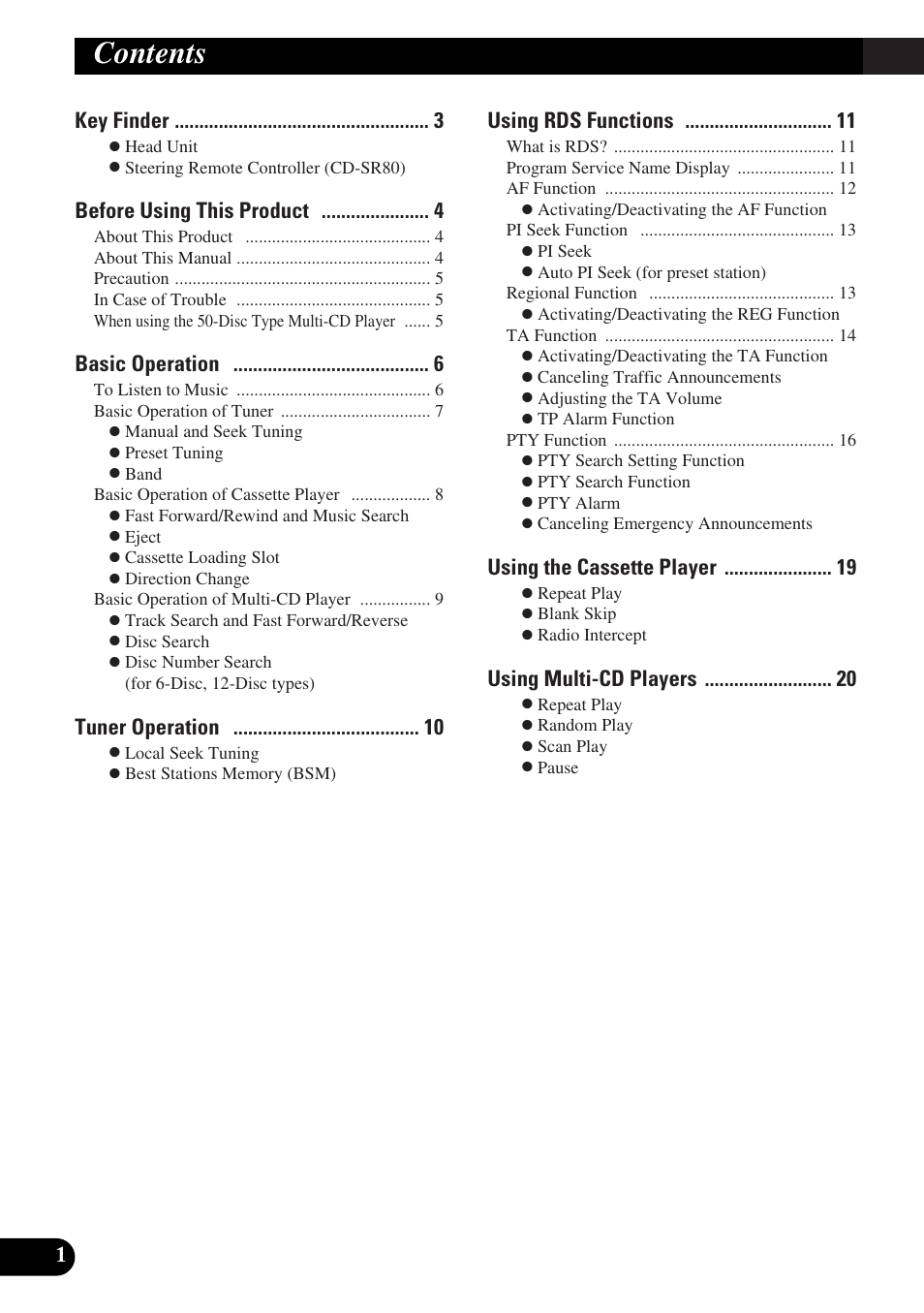 Pioneer KEH-P4010R User Manual | Page 2 / 100