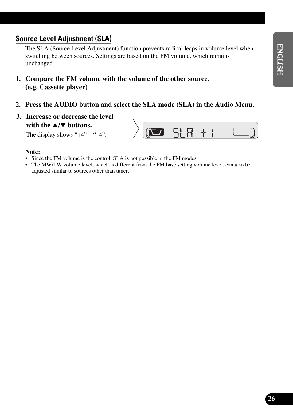 Source level adjustment (sla) | Pioneer KEH-P4010R User Manual | Page 27 / 100