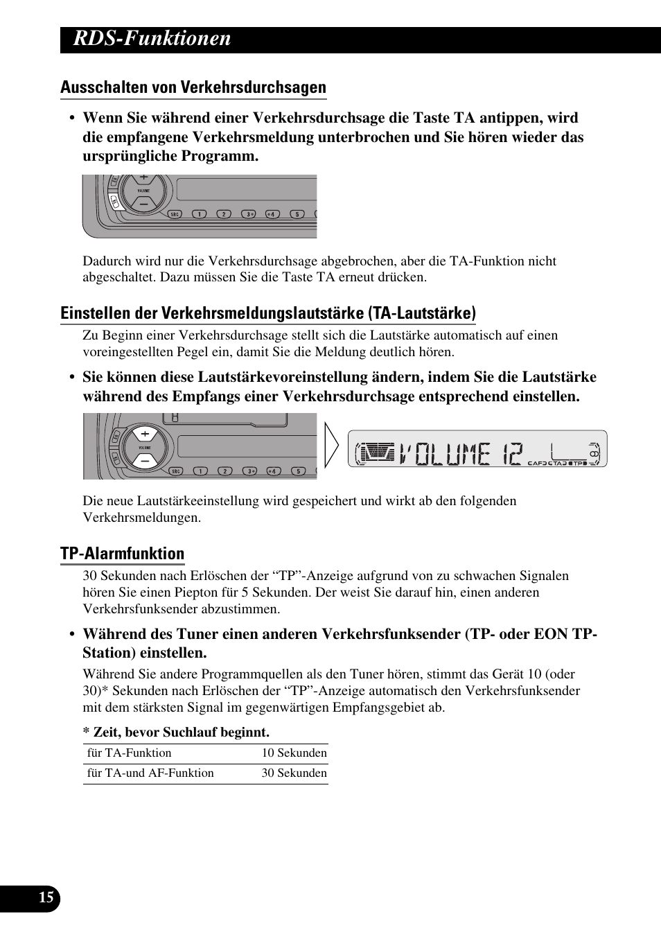Ausschalten von verkehrsdurchsagen, Tp-alarmfunktion, Rds-funktionen | Pioneer KEH-P4010R User Manual | Page 80 / 100
