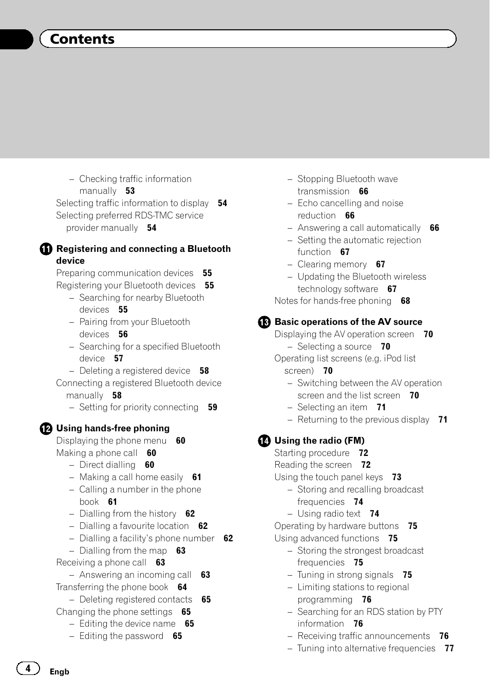 Pioneer AVIC-F9310BT User Manual | Page 4 / 208