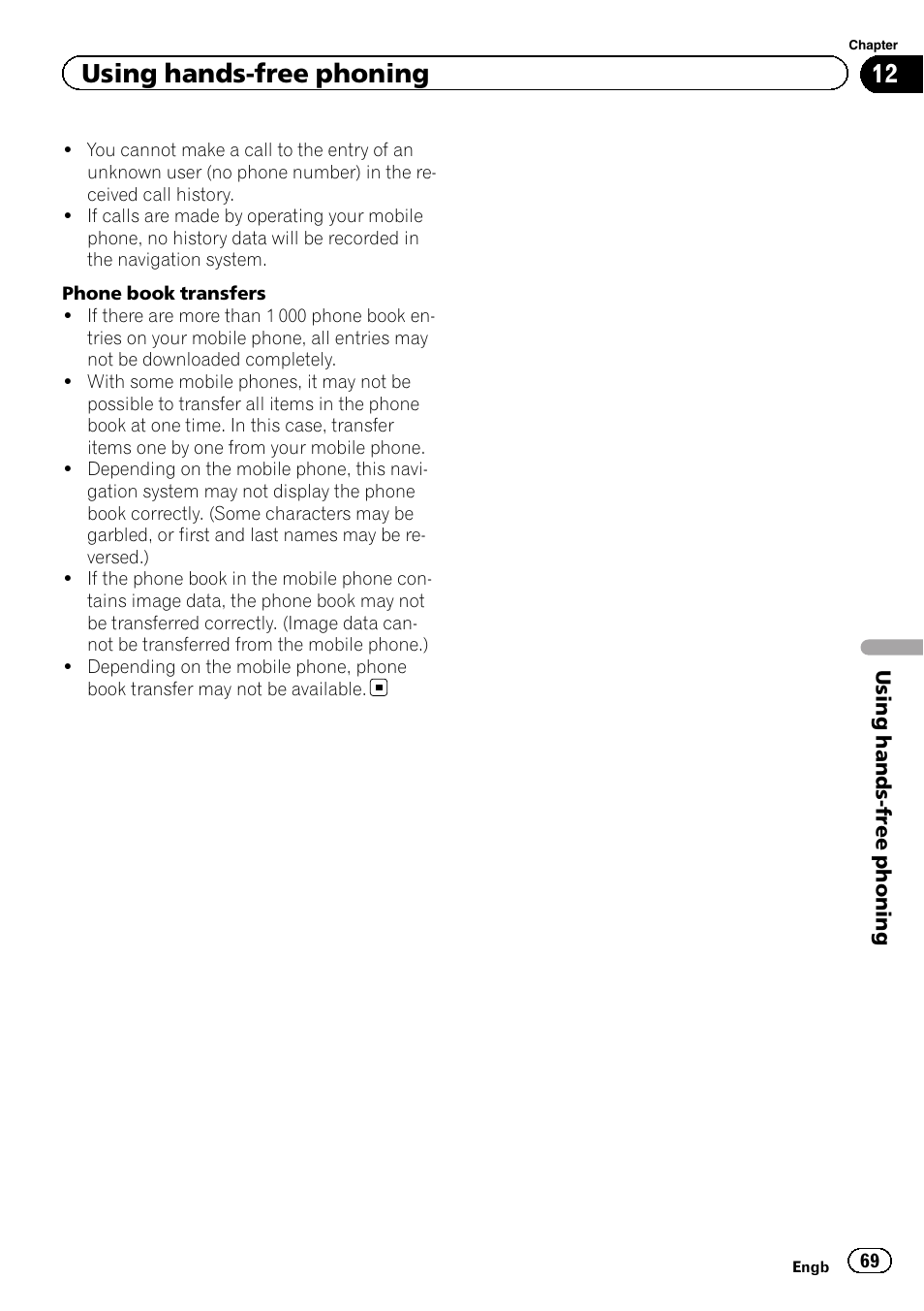 Using hands-free phoning | Pioneer AVIC-F9310BT User Manual | Page 69 / 208