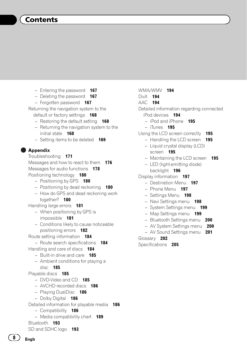 Pioneer AVIC-F9310BT User Manual | Page 8 / 208