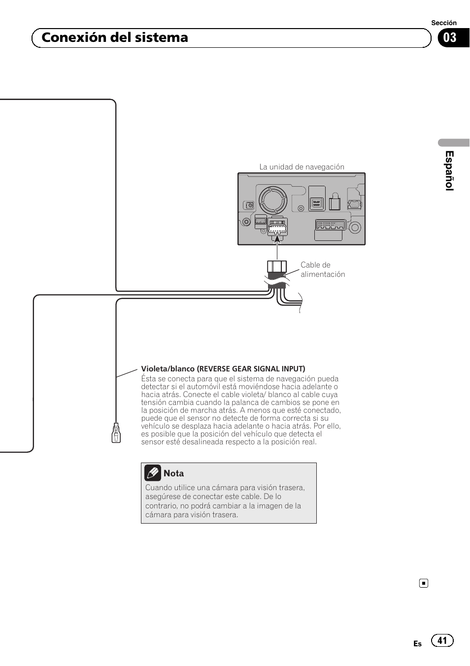 03 conexión del sistema | Pioneer AVIC-F9210BT User Manual | Page 41 / 172