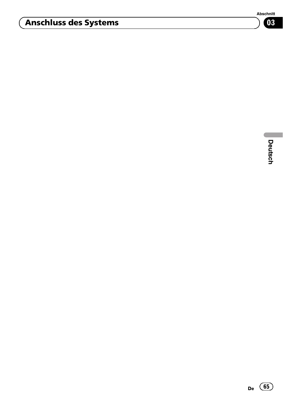 03 anschluss des systems | Pioneer AVIC-F9210BT User Manual | Page 65 / 172