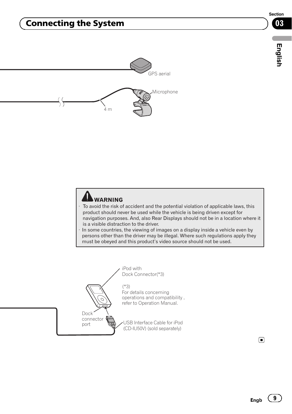 03 connecting the system, English | Pioneer AVIC-F9210BT User Manual | Page 9 / 172