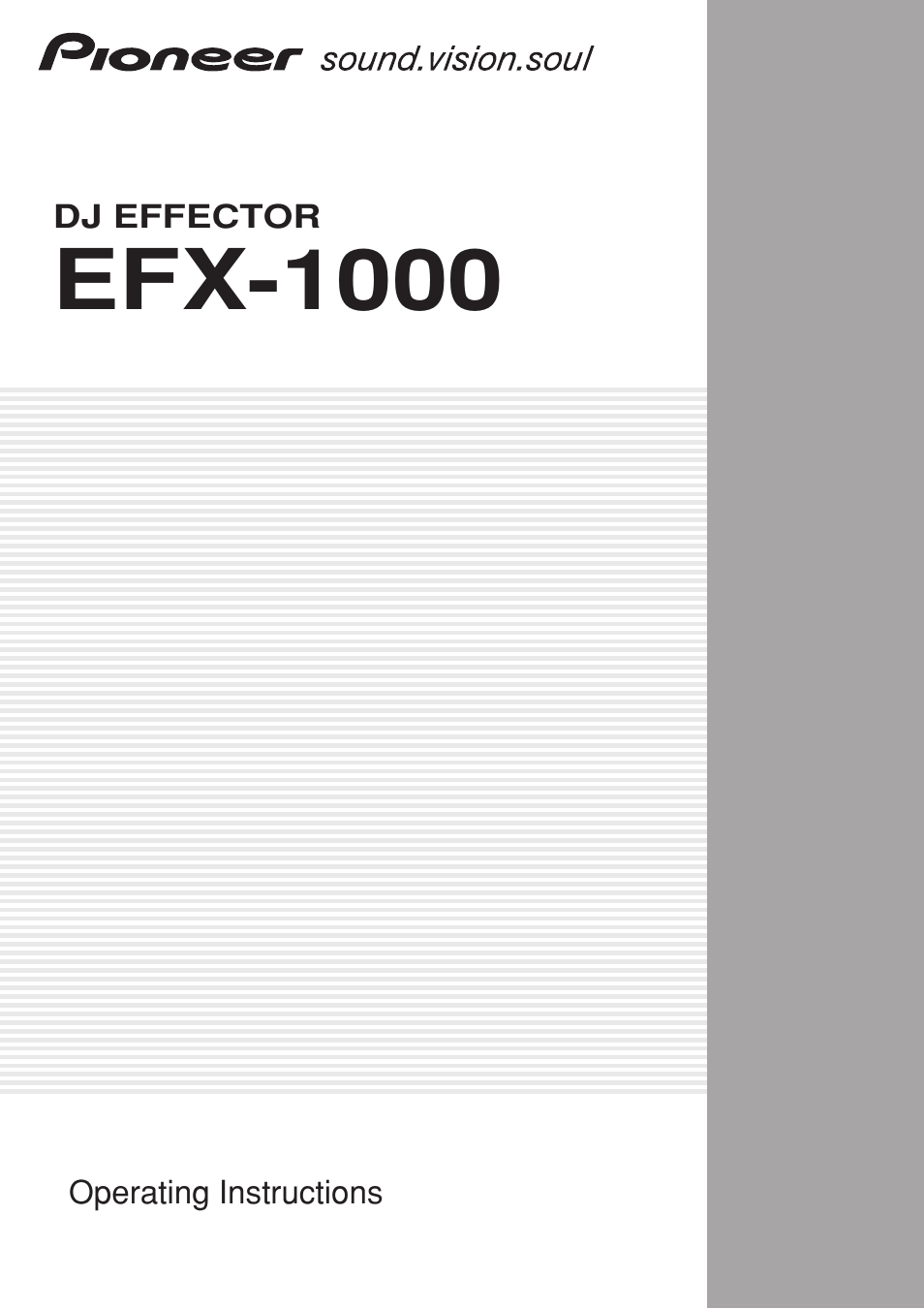 Pioneer EFX-1000 User Manual | 28 pages