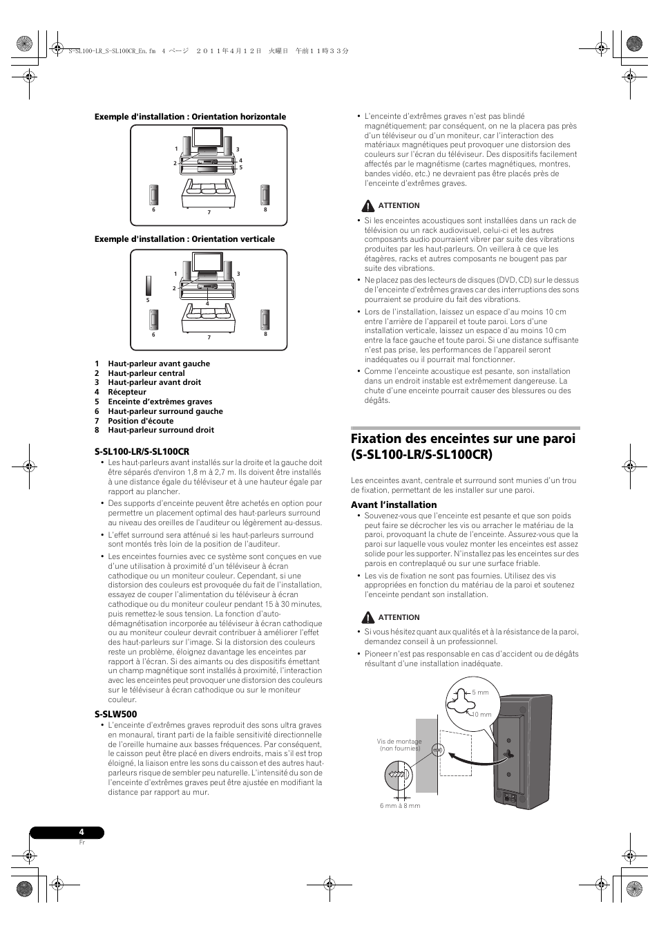 Pioneer HTP-SL100 User Manual | Page 10 / 80