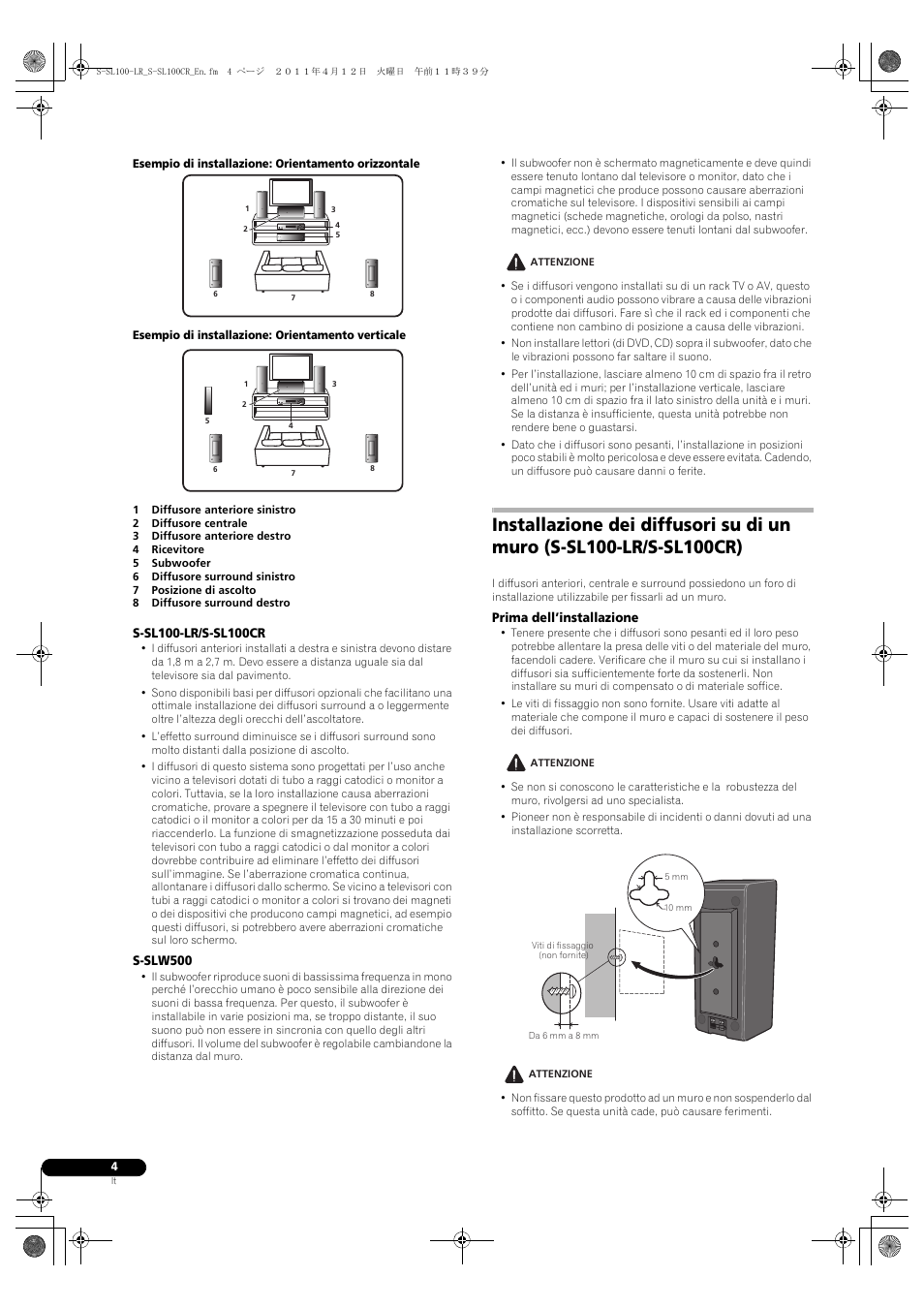 Pioneer HTP-SL100 User Manual | Page 22 / 80